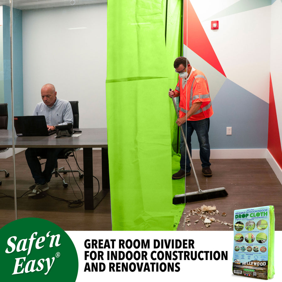 Safe 'n Easy® Tela de caída reutilizable para exterior/interior - Muestra de 11' x 20