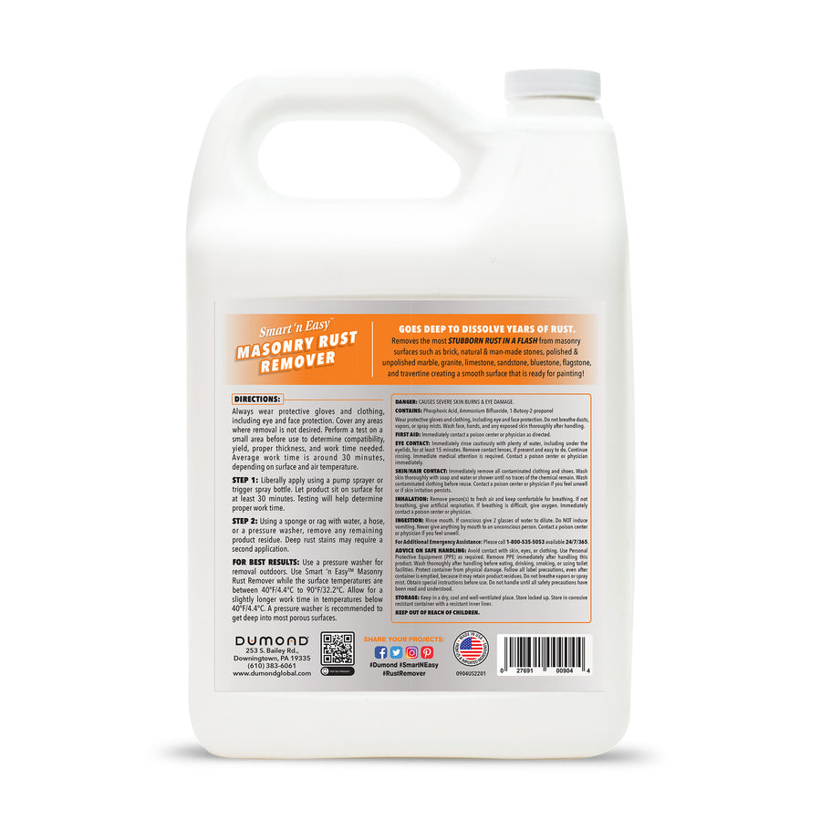 Rust Remo Smart ‘n Easy™ Masonry Rust Remover - 1 Gallon Sample – Dumond